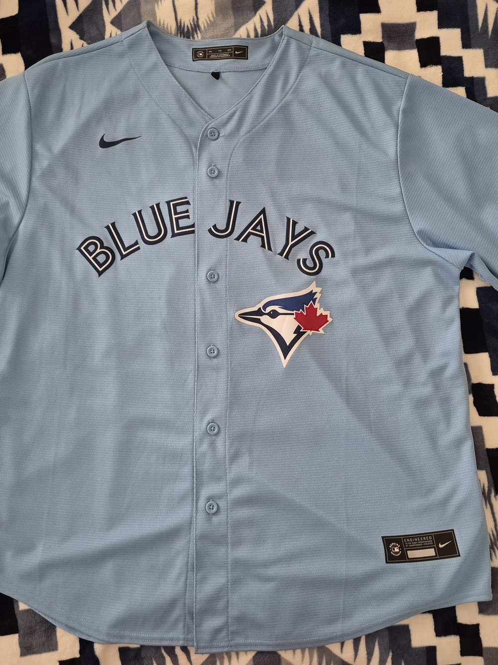 Authentic Nike MLB Toronto Blue Jays Light Blue Baseball Jersey Manoah XXL